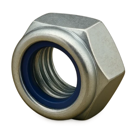 Гайка со стопорным кольцом оцинкованная DIN 985 М5